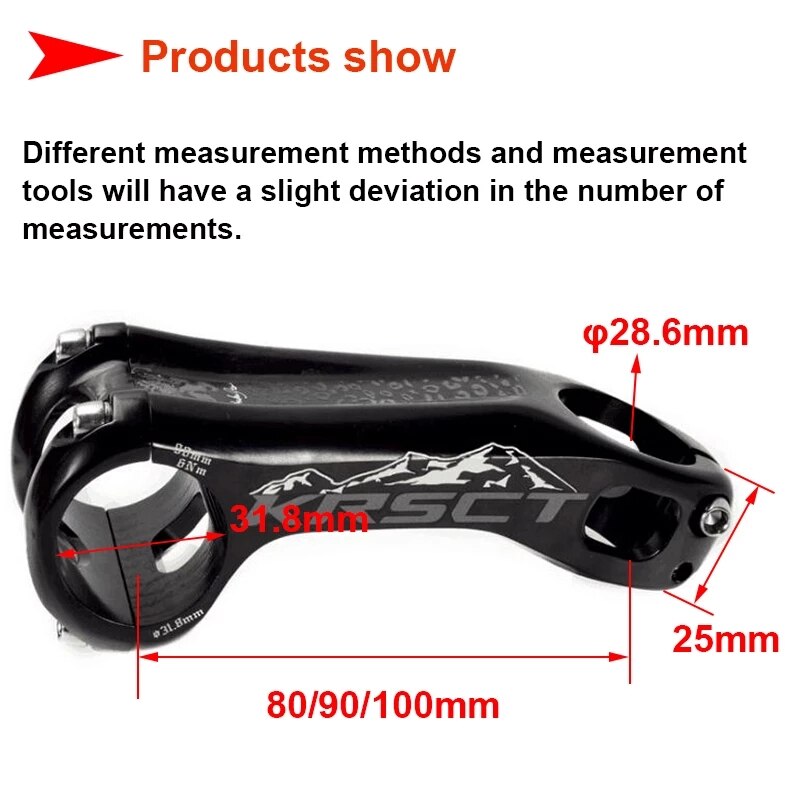 Nouvelle tige de vélo CNC à 20 degrés, 31.8x80/90/100mm