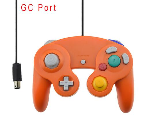 Top Wired Game Controller Gamepad Joystick forNGC NINTENDO GC Game Cube For Platinum fast ship: GC Interface Orange