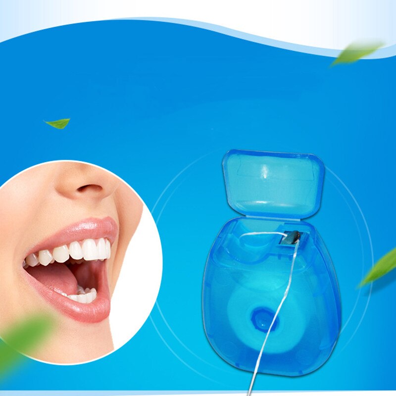 50m/Roll Oral Teeth Hygiene Clean Dental Flosser Teeth Interdental Cleaning Wax Mint Flavored Dental Floss Toothpick Clean Wire