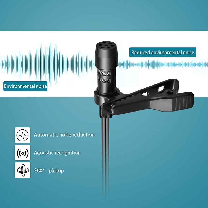 Mini Microfoon Lavalier Condensator Microfoon Met Type-C Plug Voor Android Ios Smartphone Usb Microfoon