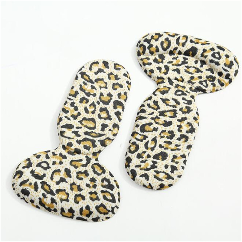 1 par Durable T-forma hilo más grueso en la parte posterior del pie ropa engomada alta tacones suave antideslizante de zapato cojín Accesorios: leapord