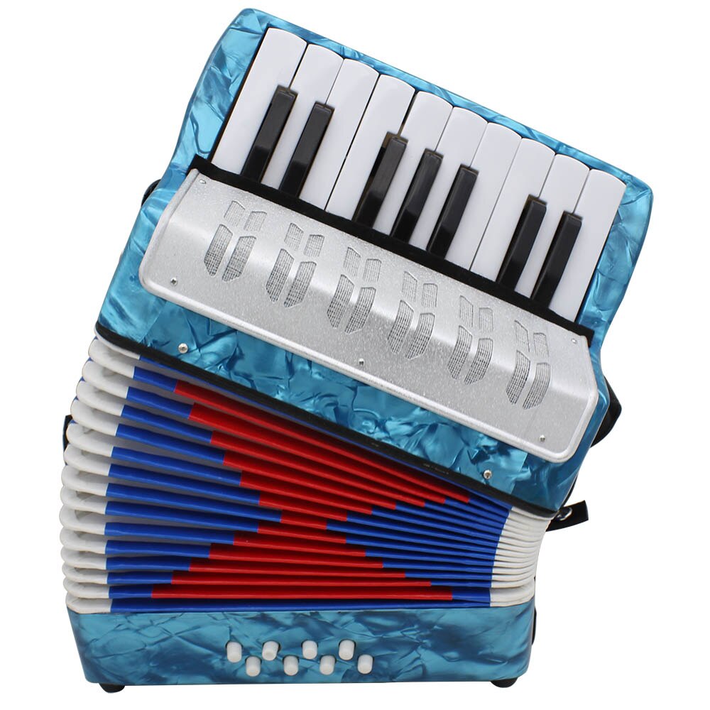 Mini 17-Key Accordion Durable 8 Bass Accordion Educational Musical Instrument Toy for Amateur Beginner Best