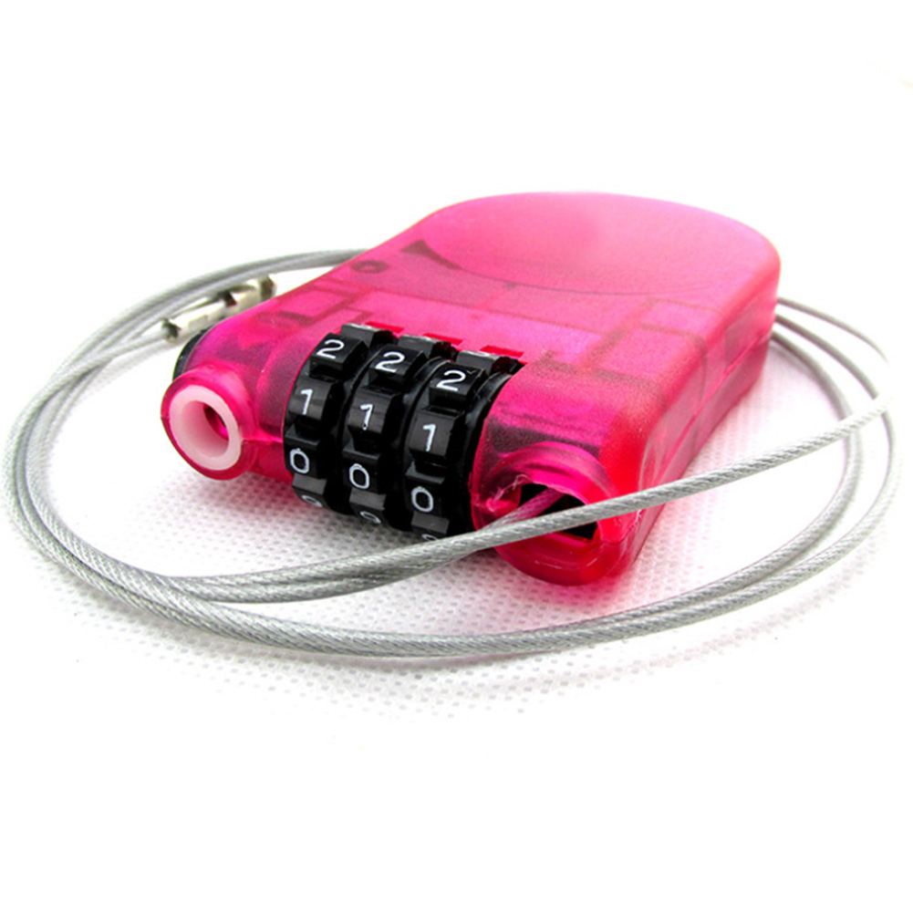 Hangslot Touw Ski Fiets Onderdelen Mini Uitschuifbare Draad Anti Diefstal 3 Digit Security Code Kabelslot Wachtwoord Lange Roller Kinderwagen