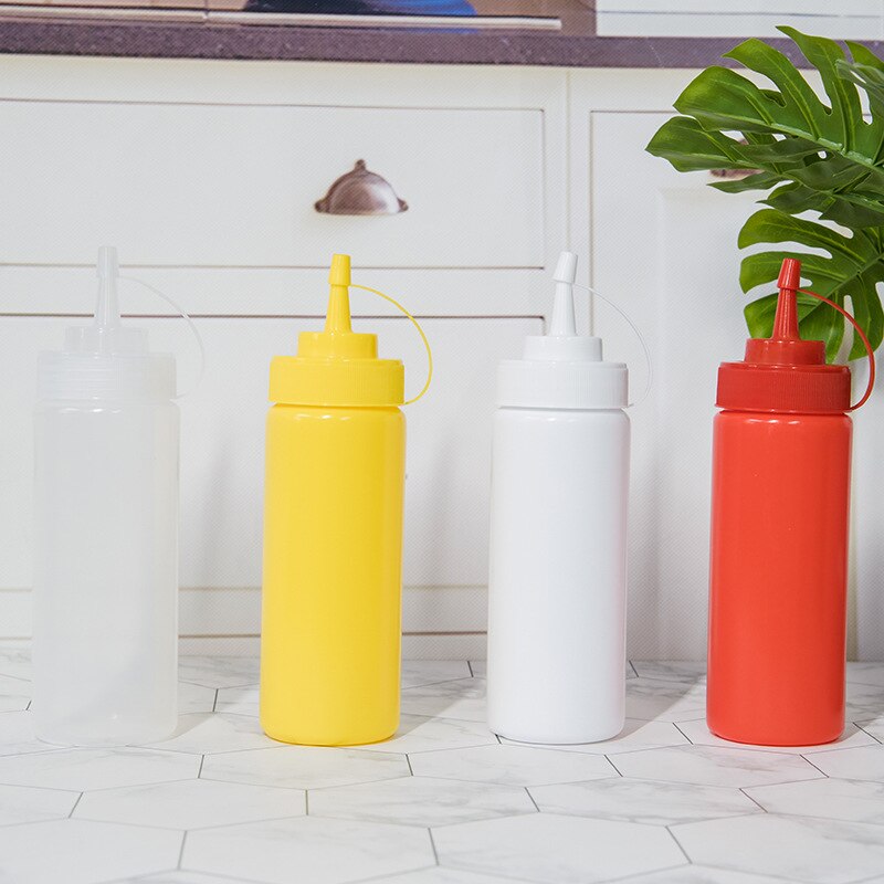 1 kpl 800ml 320z muovikastike pullo salaattipuristettu kastike potti suklaakastike pullo hillo tomaattisalaattipullo puristepullo
