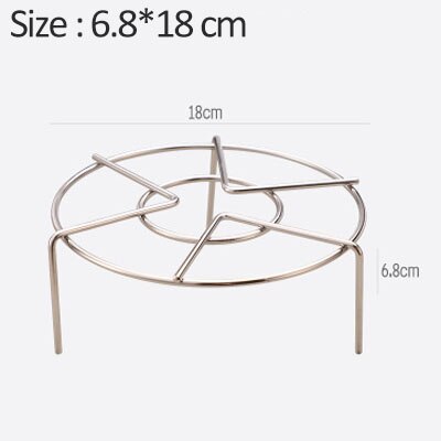 Household Round 304 Stainless Steel Steaming Rack Pressure Cooker Steamed Vegetables Kitchen Accessories Gadgets: Tall feet-18cm