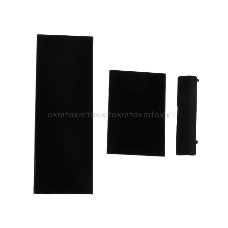 Substituição memeory cartão porta slot capa tampa 3 peças tampas da porta para nintendo nintend wii console n08 19 dropship: Black