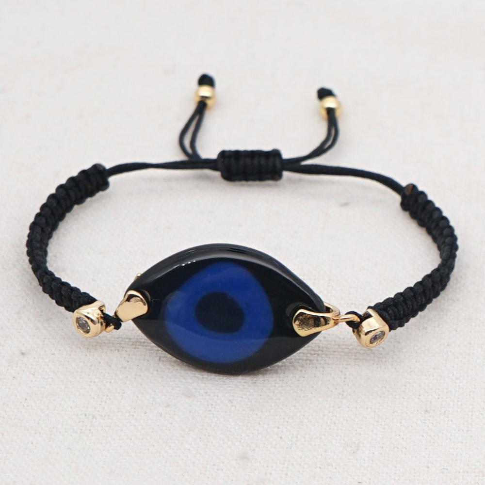 Go2 boho ins turkse boze oog armband voor vrouwen sieraden gevlochten vriendschapsarmbanden geweven pulseras sieraden: B-b190055o