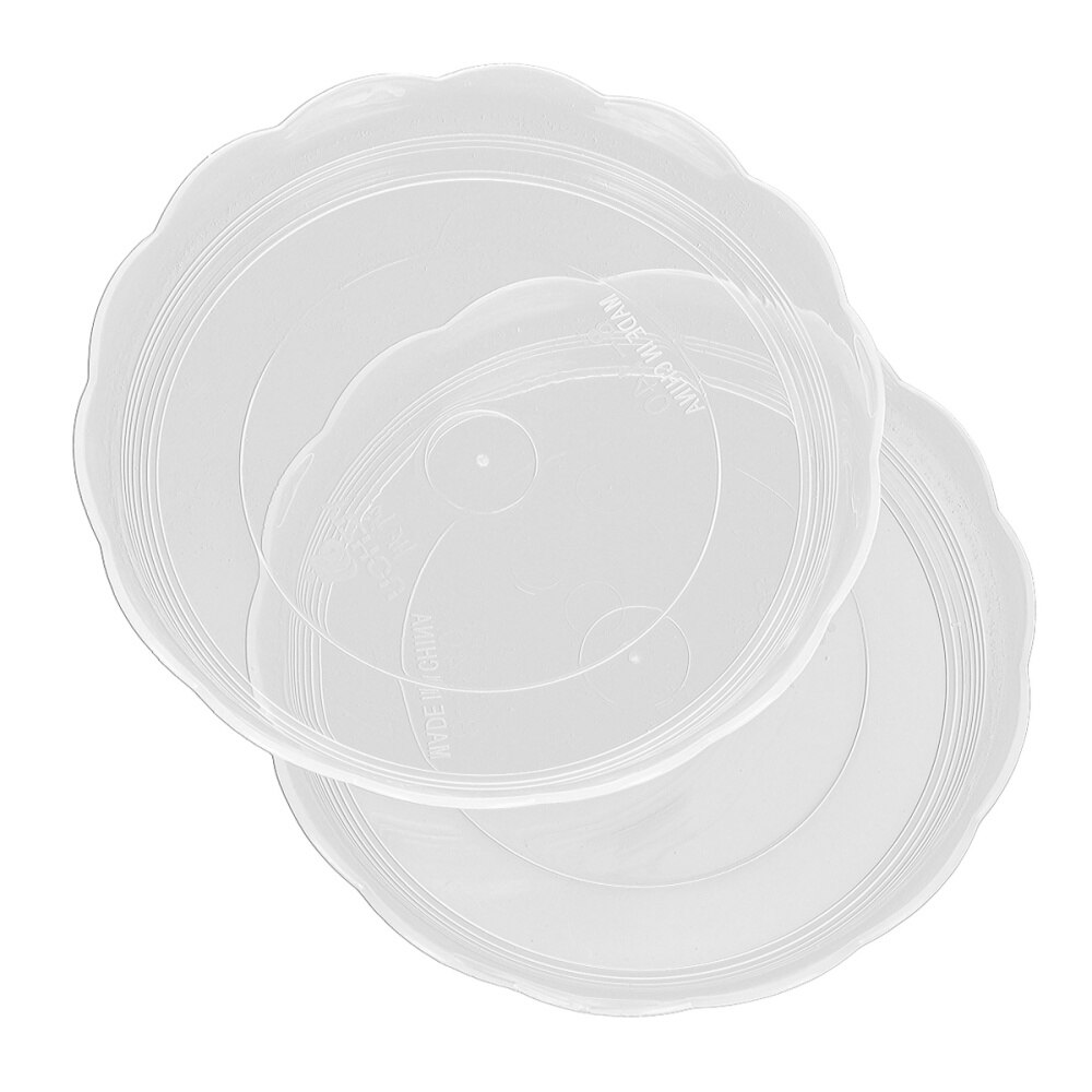 20 stuks ronde plastic bloempot bak bodem ondersteuning plantenbak schotel bloempot lekbak voor tuin balkon 14cm( transparant): Transparant