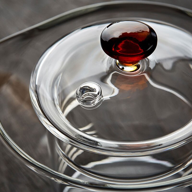 300-500ML czajniki drewniany uchwyt schemat gotowanie na parze czajnik podgrzewane szkło borokrzemianowe czajniczek z uchwytem herbata kwiatowa czajnik