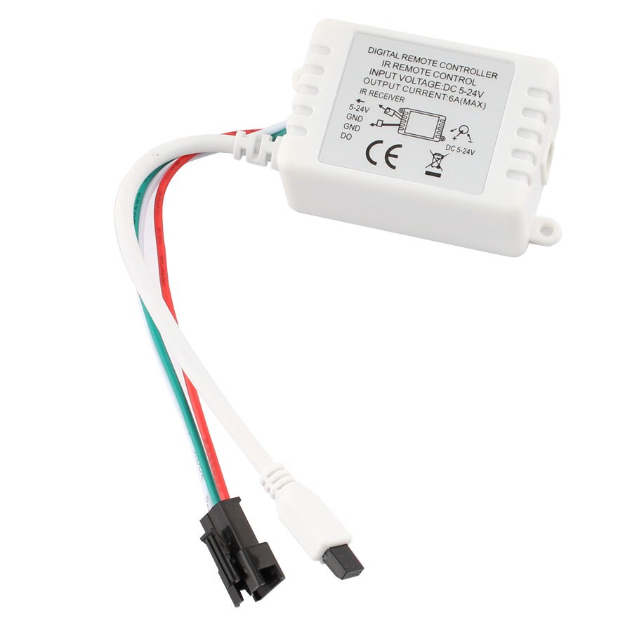 DC 12V WS2812B Connector LED Strip Light RGB WS2811 WS2812B 60leds/m 24Key IR Remote Controller for LED RGB Lighting Controller