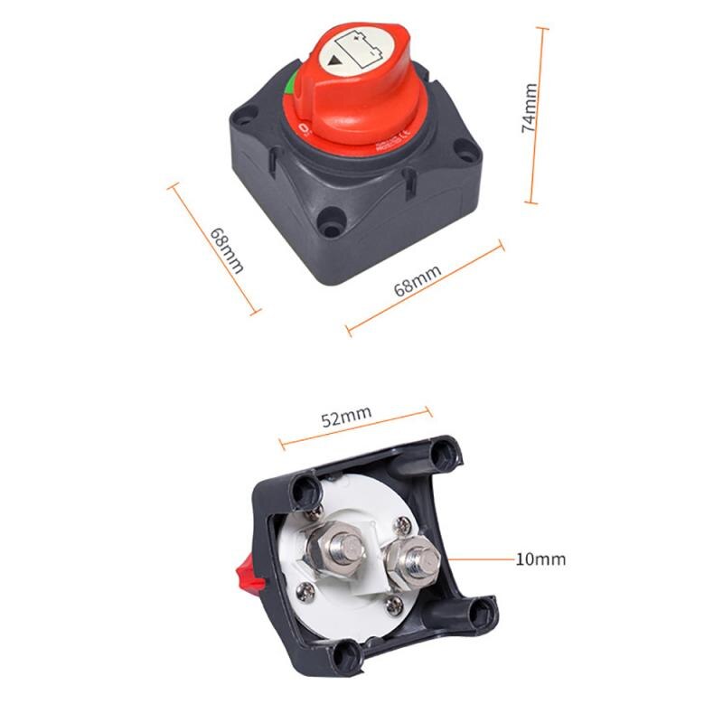 1pc Car Auto 12V-60V RV Marine Boat Battery Selector Isolator Disconnect Rotary Switch Cut Auto Replacement Parts