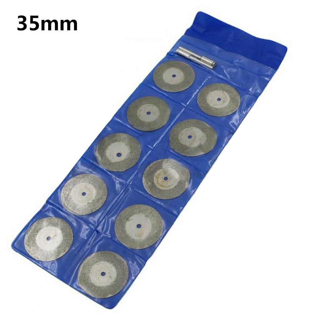 10x Diamond Cutting Discs Mini Saw Blade Rotary Wheel Grinding +2 Mandrel