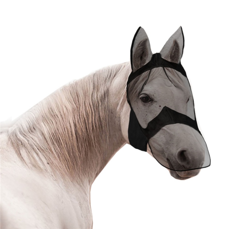 Anti-mosquito Horse Mask Horse Flying Mask Breathable Equestrian Supplies Horse Mask Removable Mesh: XL