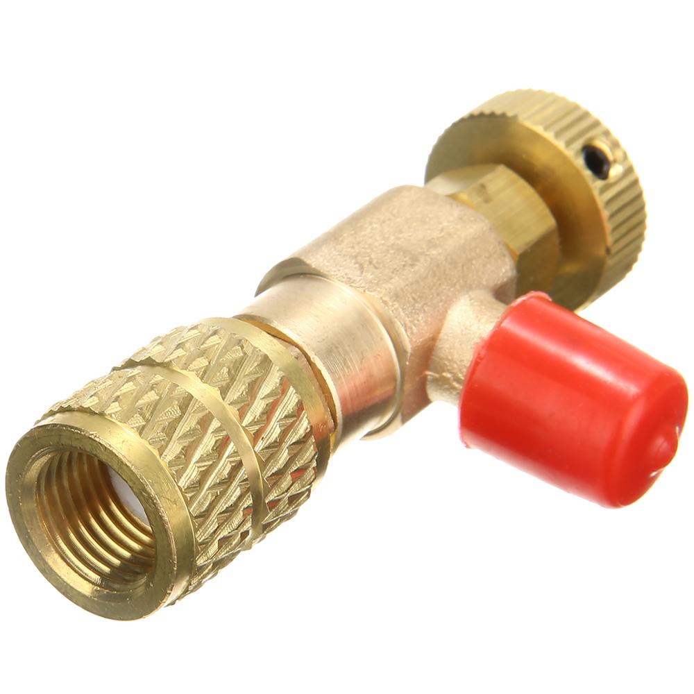 Mayitr R410A airconditioning Koelmiddel Valve Adapter 1/4 "SAE Male naar 5/16" SAE Vrouwelijke Opladen Slang Flow Control kleppen