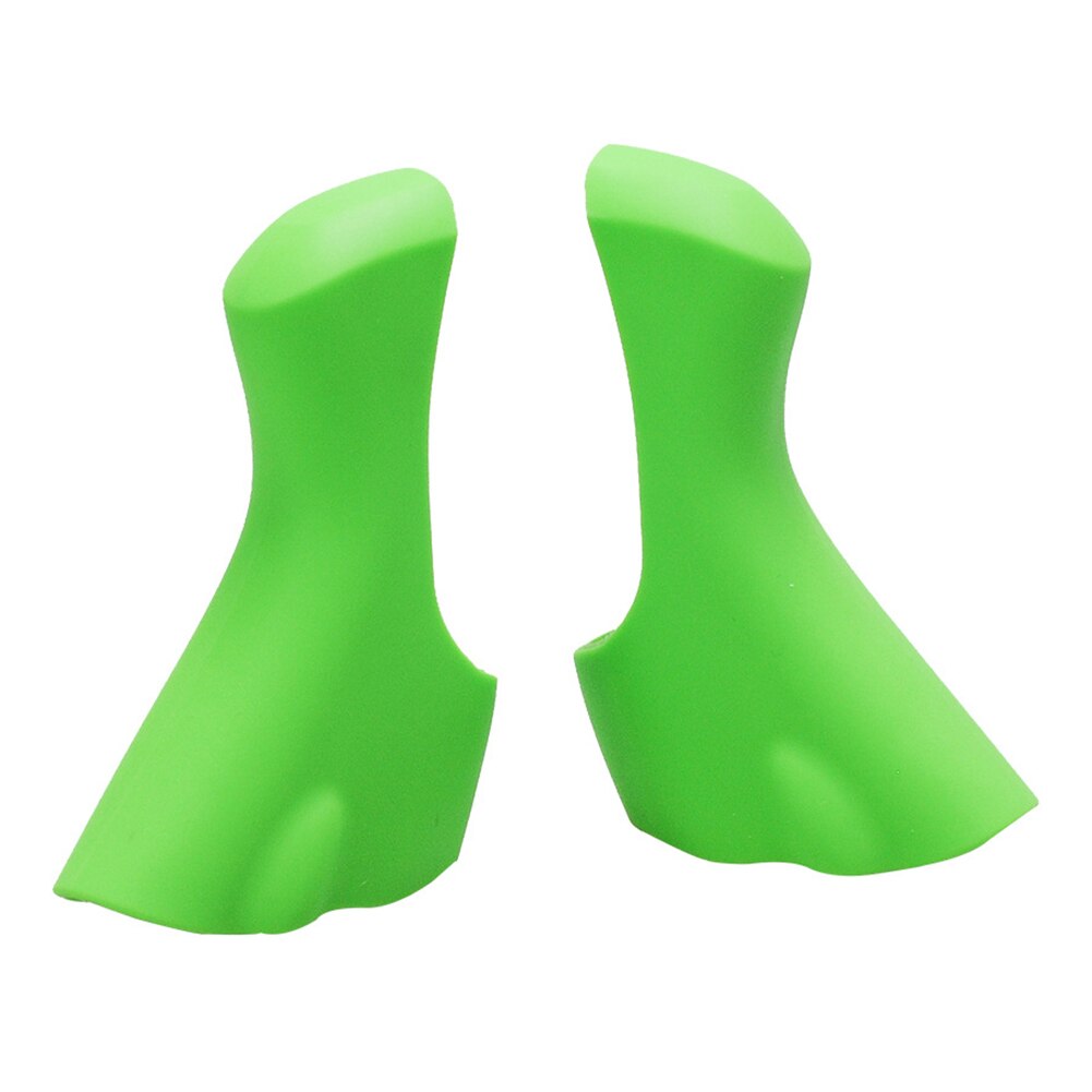 Palanca de cambios para bicicleta de carretera cubierta de soporte de palanca de freno de silicona elástica, palanca de cambios bicicleta para Shimano , accesorios de repuesto para ciclismo: Green