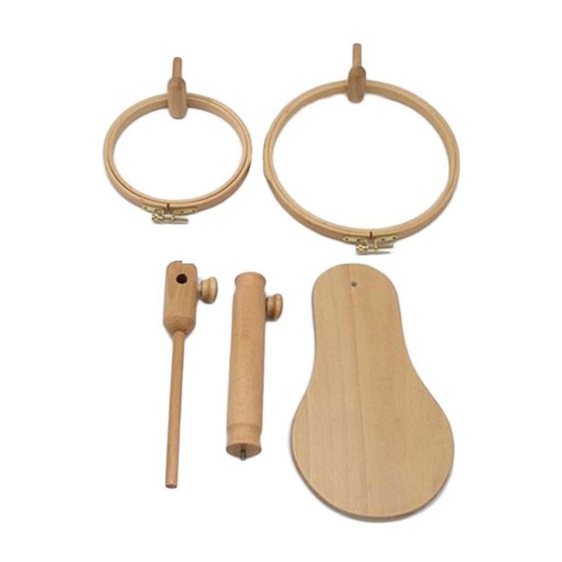 Wood Embroidery Hoop Stand Cross Stitch Needlework Ring Frame Sewing Adjustable