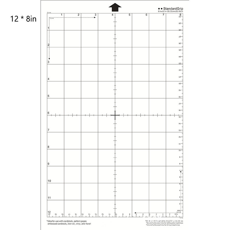 12x24 Inches Replacement Cutting Mat Transparent Adhesive Cricut Mat Mat For Silhouette Cameo Cricut Explore Plotter Machine: 2pcs 8 x12in