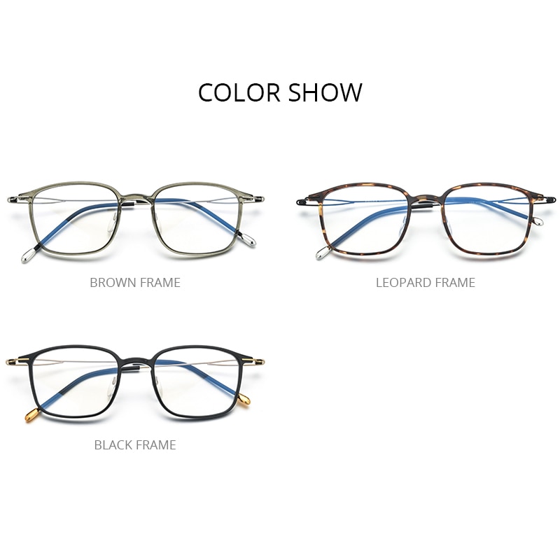 FONEX Titanium Alloy Glasses Frame Men Prescription Eyeglasses Women Square Myopia Optical Frame Korean Screwless Eyewear F1016