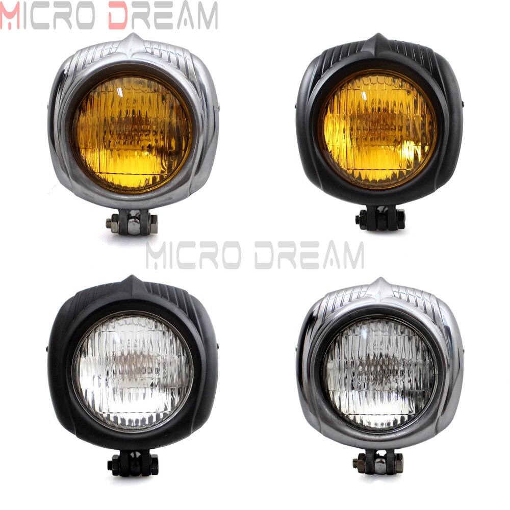 4.5&quot; Motorcycle Sealed Beam Electroline Vintage Headlight for Harley Dyna Sportster Bobber Chopper XS650 Retro Square Head Light