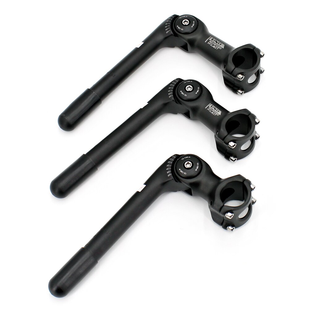 UNO Adjustable 60 Degree Bicycle Stem 31.8 Handlebar Stem Riser Front Fork Stem Aluminum Alloy With Quill 180mm Stems Adjustable