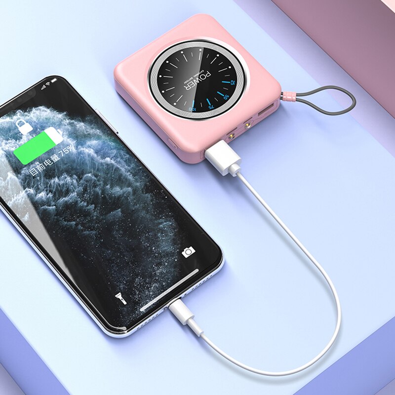 Mini batterie externe Portable Macaron 80000mAh, minimaliste, double USB, charge rapide