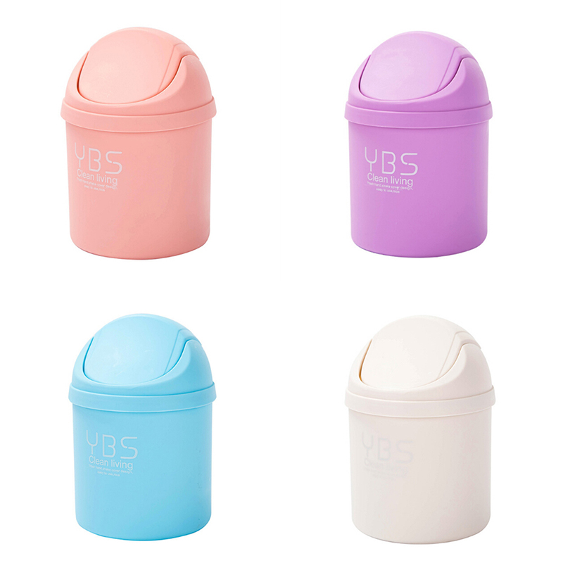 Cute Table Home Office Trash Can Mini Small Waste Bin Desktop Garbage Basket