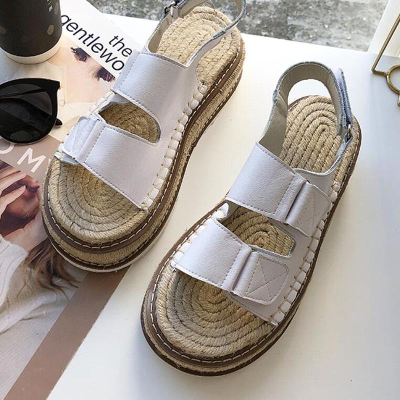 Damen Schlupfschuhe Sommer | Leichte Canvas Espadrilles Mit Plateausohle | Bequeme Sommerschuhe