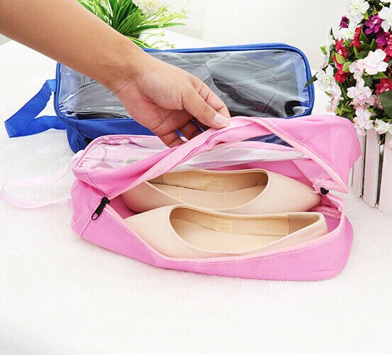 Portable Waterproof Travel Storage Shoe Pouch Shoes Organizer Bag Zip Case