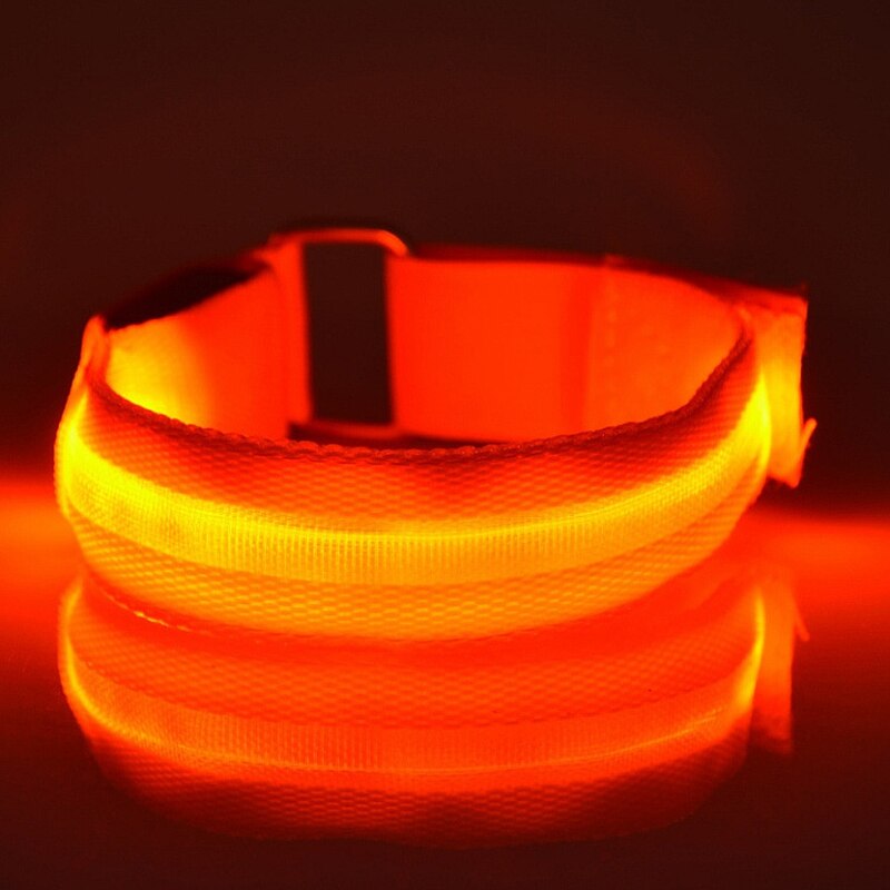 draussen LED Nacht Laufen Licht Armbinde Sicherheit Reflektierende warnen Licht Armbinde Blinkt Gürtel Tragbaren Fitness Ausrügestochen