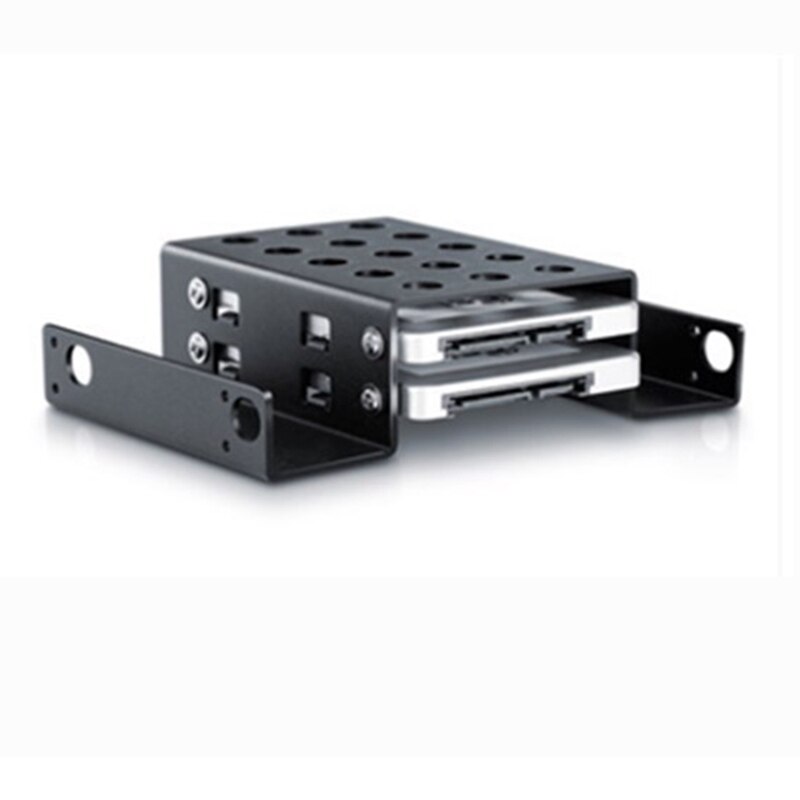 RISE-2-Bay 2.5-Inch To 5.25-Inch Adapter Bracket Hard Drive Caddy SSD Chassis Hard Drive Mounting Tray Caddy Bay