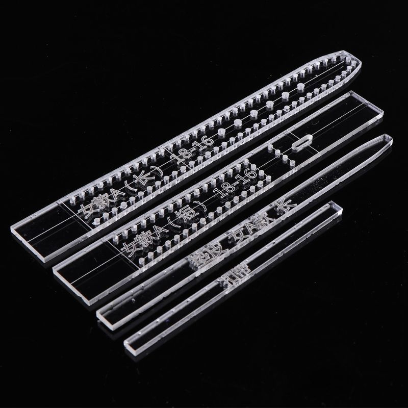 4pcs/set Transparent Acrylic Watch Strap Band Stencil Template Mold DIY Leather Craft Tool Home Supplies For Women