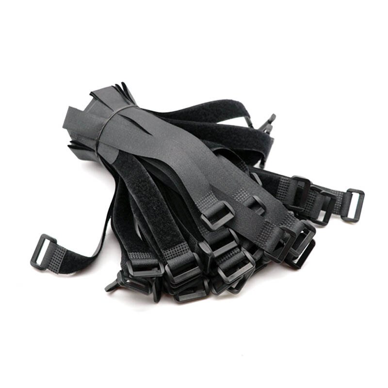 10Pcs/20Pcs 2X20Cm Plakband Binding Tape Klittenband Reverse Gesp Tape Klittenband Met gesp Loop Strap Cord Ties
