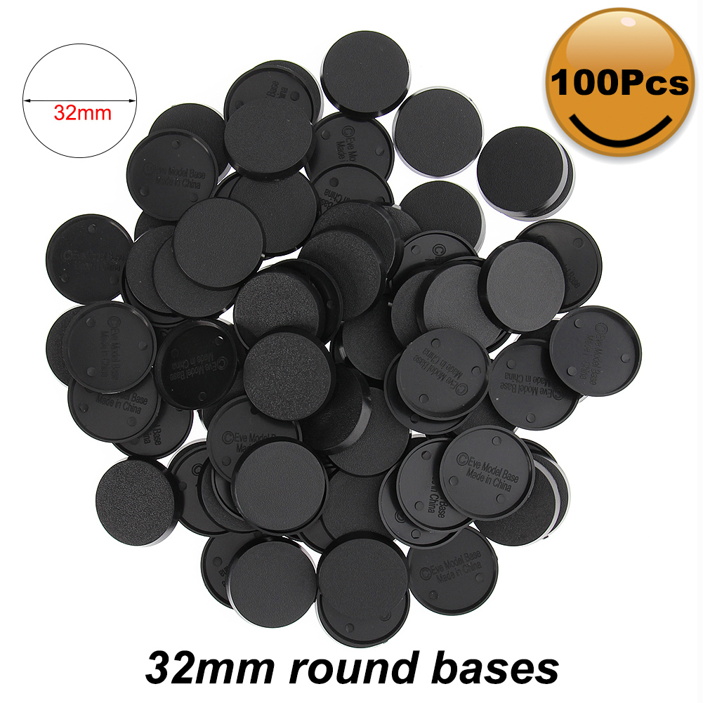 MB432 40pcs/60pcs/100pcs 32mm Plastic Bases Table Games Model Bases 32mm Round Bases: 100pcs