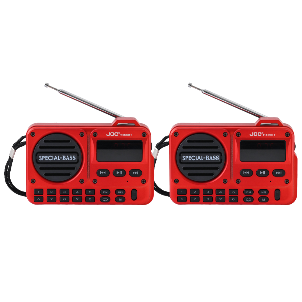 Portable Digital FM Radio Rechargeable BT 5.4 Radio Recorder with LED Display High Sound Speaker FM Frequency 87.5-108: Blue