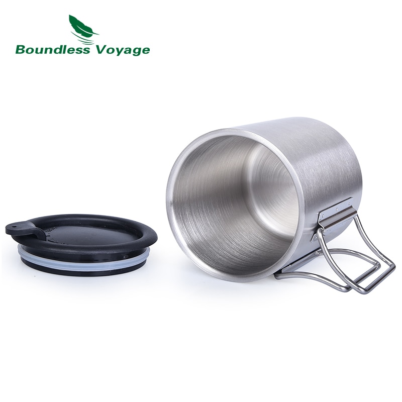 Sconfinato viaggio 220 Ml-300 Ml in Acciaio Inox Tazza di Acqua Doppio Strato Tazza Esterna di picnic Portatile Tazza di Caffè BV1008 /BV1009