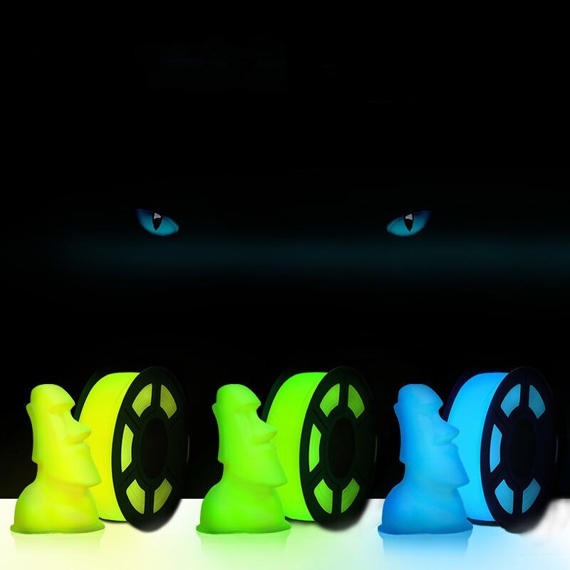 PLA PETG 3D Printing Filament Luminous 1.75 MM 1Kg Printer Glowing In The Dark Materials Green Blue RED BEST Fluorescence best