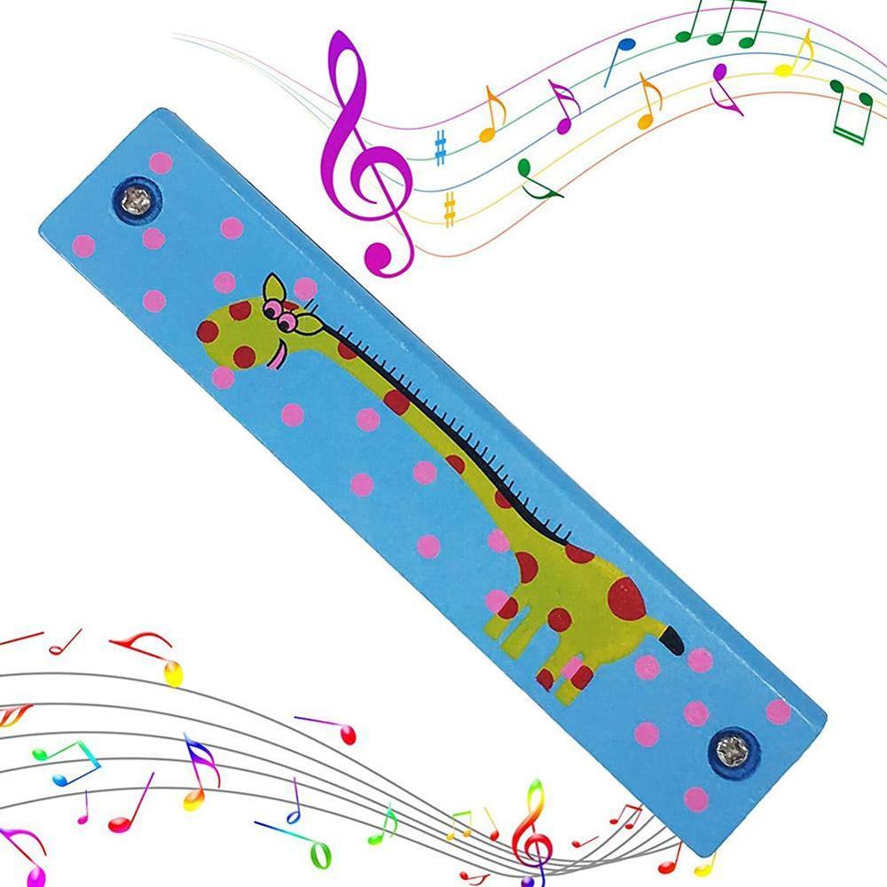 16 Holes Cute Harmonica Musical instrument Montessori Instrument Wind Children Cartoon Kids Pattern Toys Kids Educatio I9J9