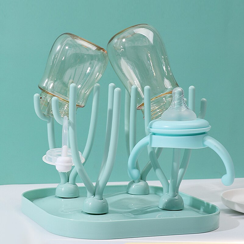 New Bottle Dry Rack biberon scarico stendini blu rosa biberon pulizia asciugatrice scolapiatti stendino