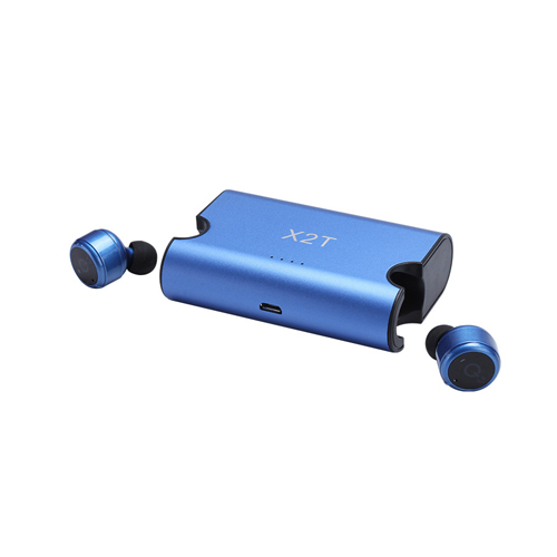X1T mise à niveau X2T Bluetooth écouteur vrai sans fil écouteurs double Bluetooth 4.2 intra-auriculaires écouteurs 1500mAh boîte de charge casque: Bleu