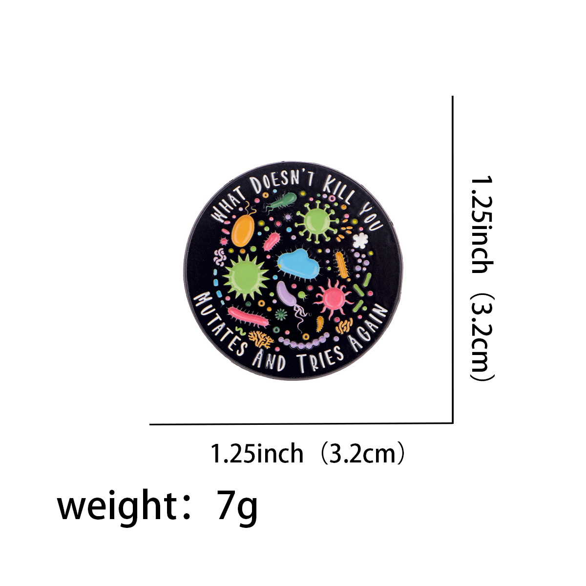 Pin esmaltado bacteriano para enfermera y Doctor, insignias para mochila, broches para mujer, alfileres de solapa de ciencia, accesorios de Cosplay, juguetes de