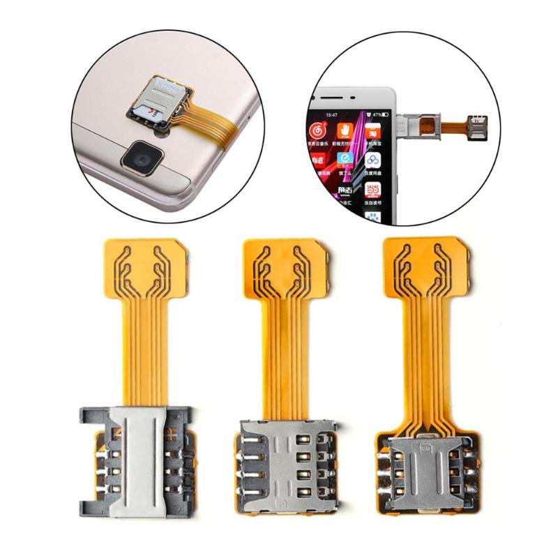 Hybrid Double Dual SIM Card for Micro SD TF Adapter for Android Extender 2 Nano Micro SIM Adapter for Dual SIM cellphone