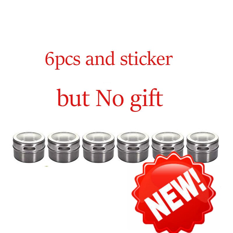 Magnetic Spice Jars Container Set With Labels Stickers Pen Seasoning Bottle Pepper Storage Favor Of Elefants spice jar: 6pcs