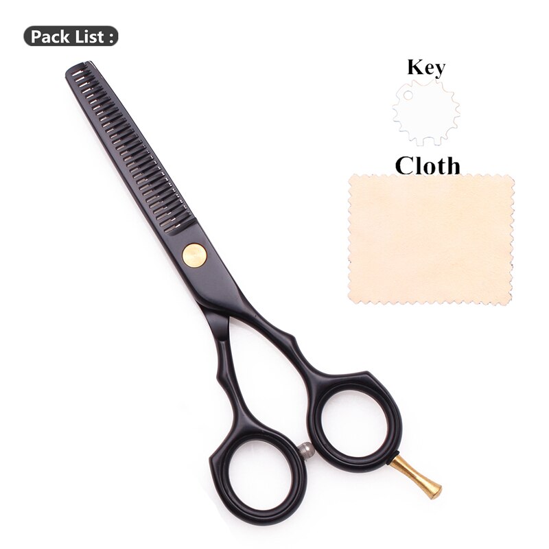 Frisør saks sæt 5.5 " rustfri gravering logo barber klippe saks tyndere saks hår saks lilla farve  c1104: C1104 hei  t 5.5n