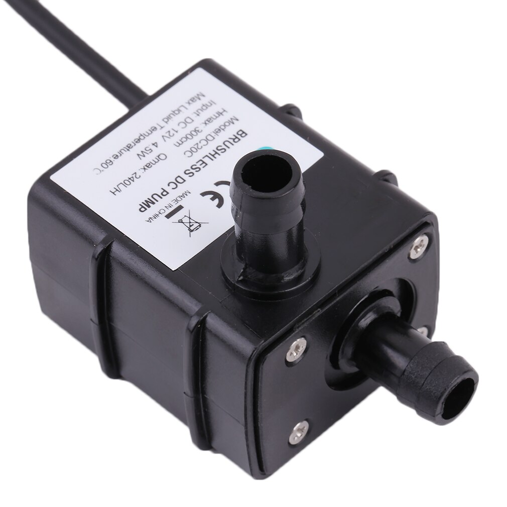 AD20P 240L/H DC 12V 2 Phase CPU Cooling Car Brushless Water Pump Waterproof Low Power Consumption Water Pump For Garden fountain