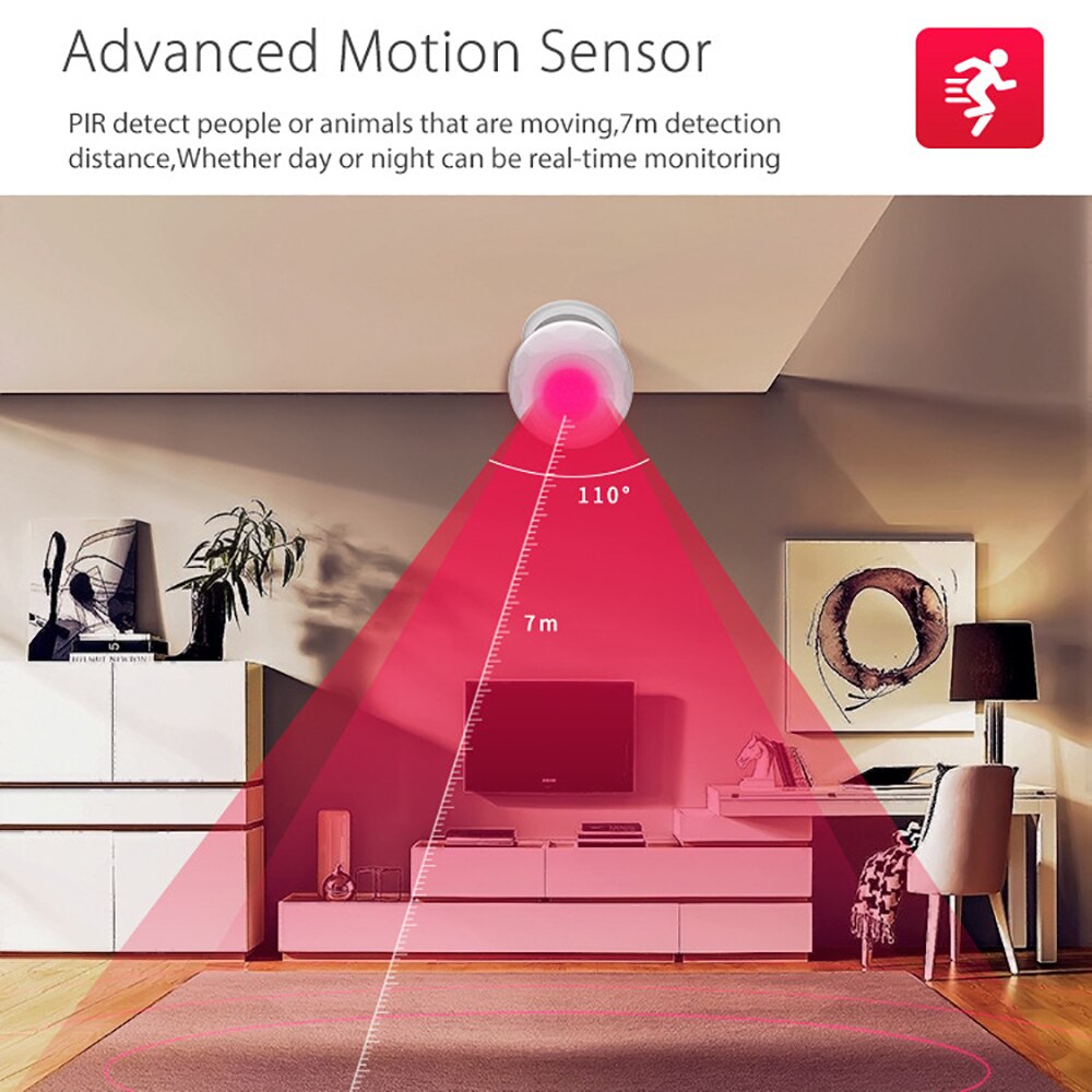 Tuya Smart Life WiFi PIR Motion Sensor Alarm Detector Infrared Wireless Super Mini Shape PIR Sensor Detector Home Alarm System