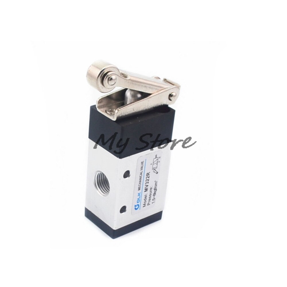 MV-09 Roller Lever Button 2 Position 5 Way Mechanical Valve Pneumatic Valve Switch