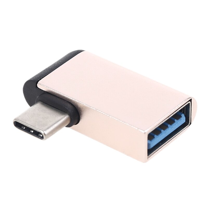 Metalen 90 Graden Usb C Naar Usb 3.0 Female Otg Adapter Voor Macbook Hua-Wei Tablet X7JC