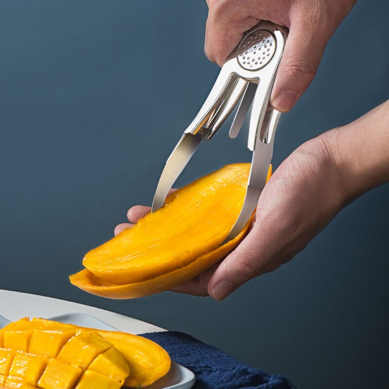 Creatieve Mango Fruit Cutter Machine Flesh Separator Roestvrij Staal Mango Cut Keuken Gadget Accessoires: Mango meat extractor