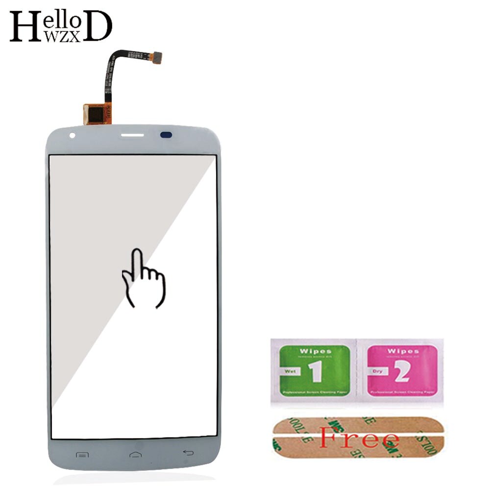 Touch Screen For HOMTOM HT6 Touch Screen Glass 100% Tested Front High Glass Digitizer Panel Lens Sensor Tools + Free Adhesive
