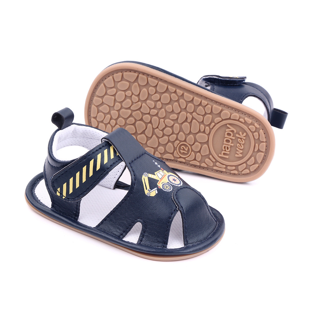 New Baby Boy Sandales Newborn Bebes scarpe estive calzature per bambini suola in gomma morbida appartamenti per sandali in pelle per bambini di 1 anno